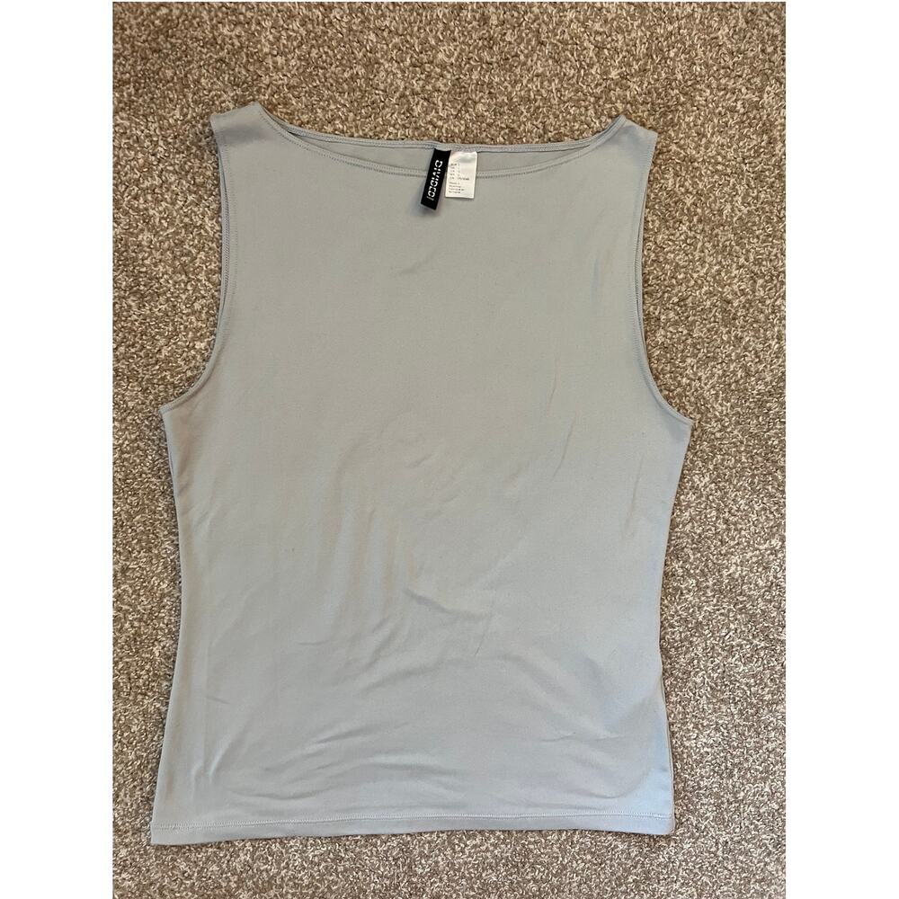 H&M Divided Light Gray Sleeveless Tank Top Women's Large Minimal Basic‎